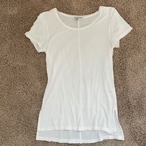 Halogen Split Hem White Tee